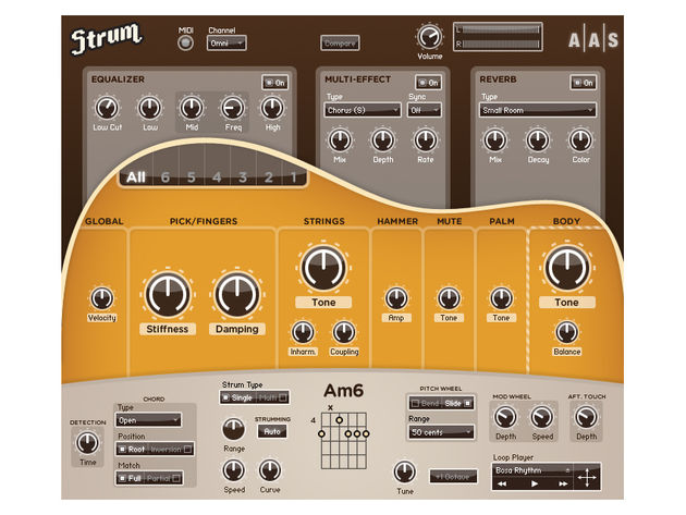 GS-1 has more tweakable controls than an acoustic guitar, that's for sure.